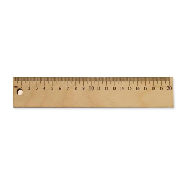 Ahşap Cetvel (20 cm) - Naturel