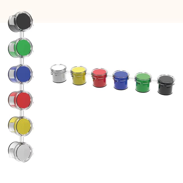 4 ml 6 Renkli Guaj Boyası - Şeffaf / 4 ML