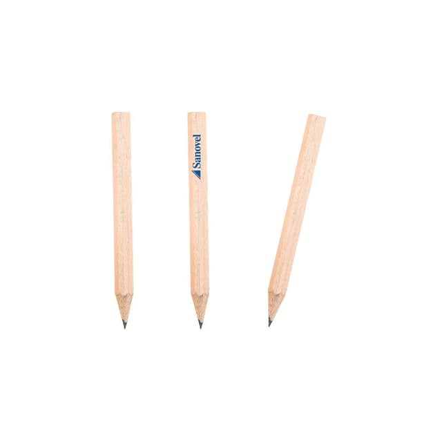 Mini Naturel Köşeli Kurşun Kalem - Naturel