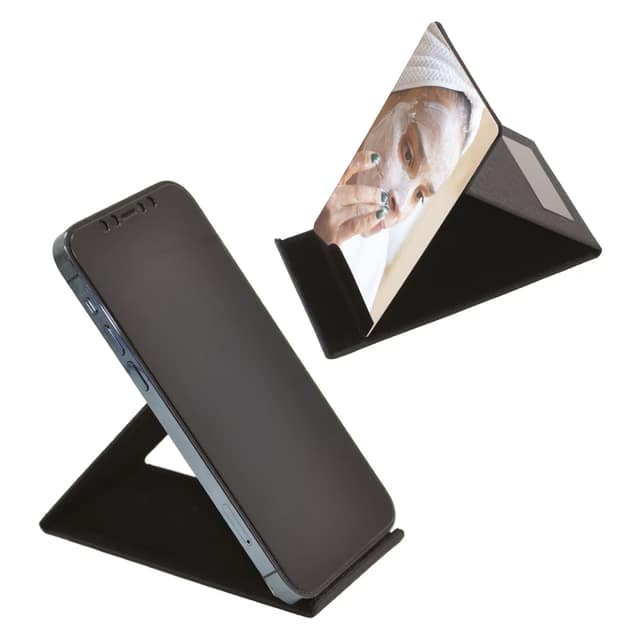 Ayaklı, Aynalı Telefon Standı - Siyah