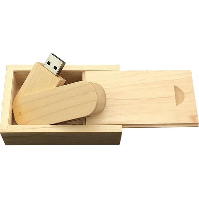 64 GB Ahşap USB Bellek - Ahşap / 64 GB