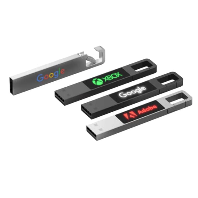 32 GB Metal Işıklı USB Bellek - Siyah / 32 GB
