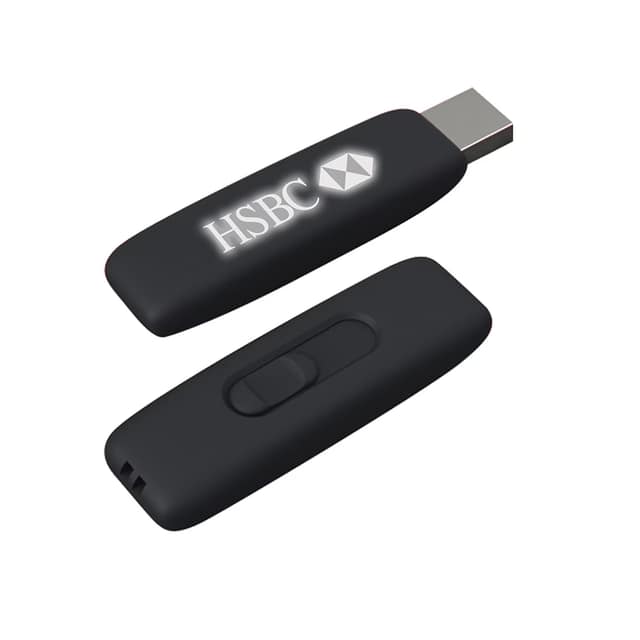 64 GB Rubber Işıklı USB Bellek - Siyah / 64 GB