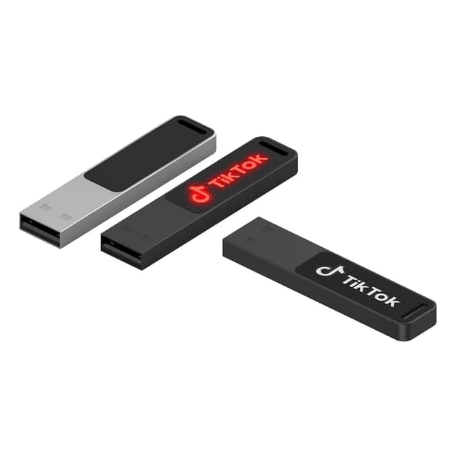 64 GB Metal Işıklı USB Bellek - Siyah / 64 GB