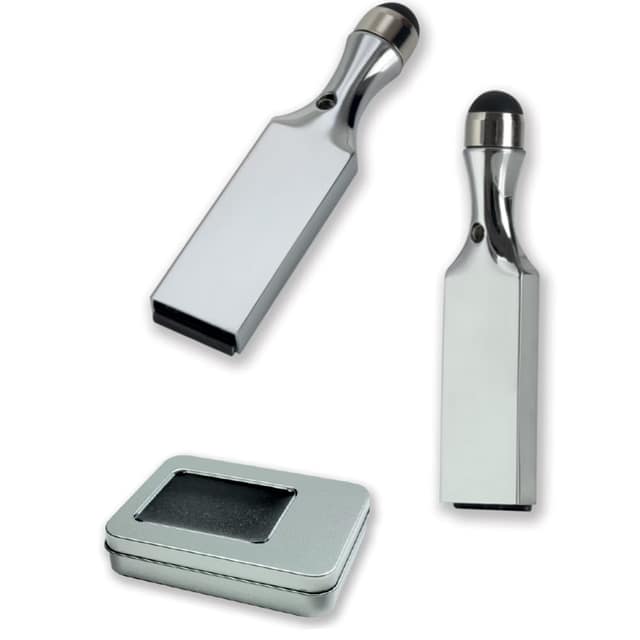 8 GB Metal USB Bellek Touchpen - Gümüş / 8 GB