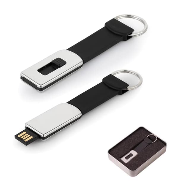 8 GB Metal Anahtarlık USB Bellek - Siyah / 8 GB