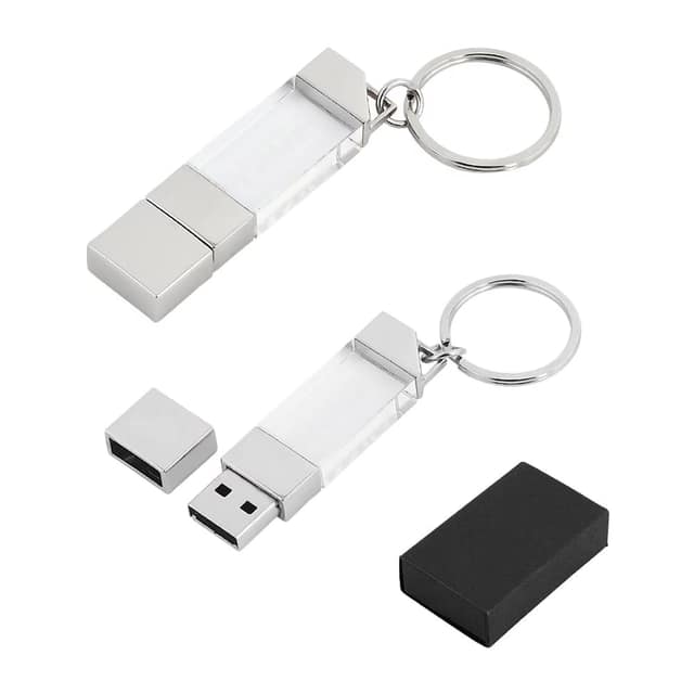 16 GB Kristal USB Bellek - Gümüş / 16 GB