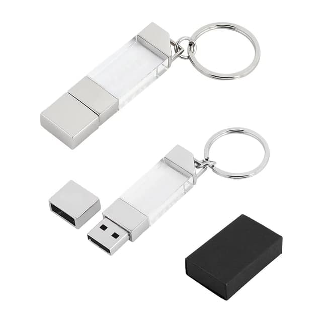 32 GB Kristal USB Bellek - Gümüş / 32 GB