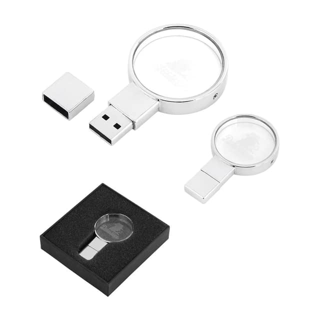 16 GB Kristal USB Bellek - Gümüş / 16 GB
