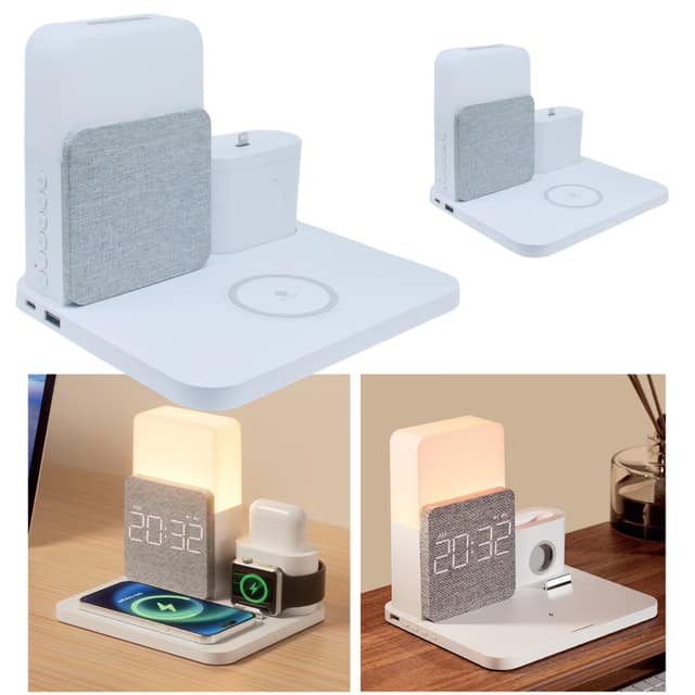 5'i 1 Arada Wireless Şarj Cihazı - Beyaz