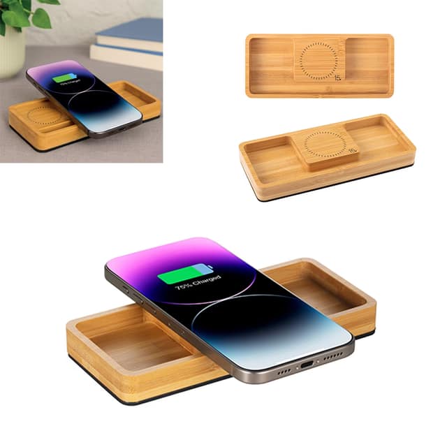 Wireless Şarjlı Masaüstü Düzenleyici - Bambu