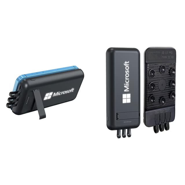 Powerbank 10000 mAh Vantuzlu Mobil Şarj Cihazı - Siyah
