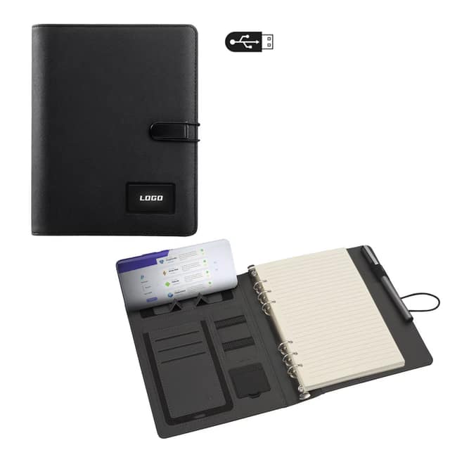 Powerbank 8000 mAh 16 GB USB Wireless Organizer - Siyah / 16 GB