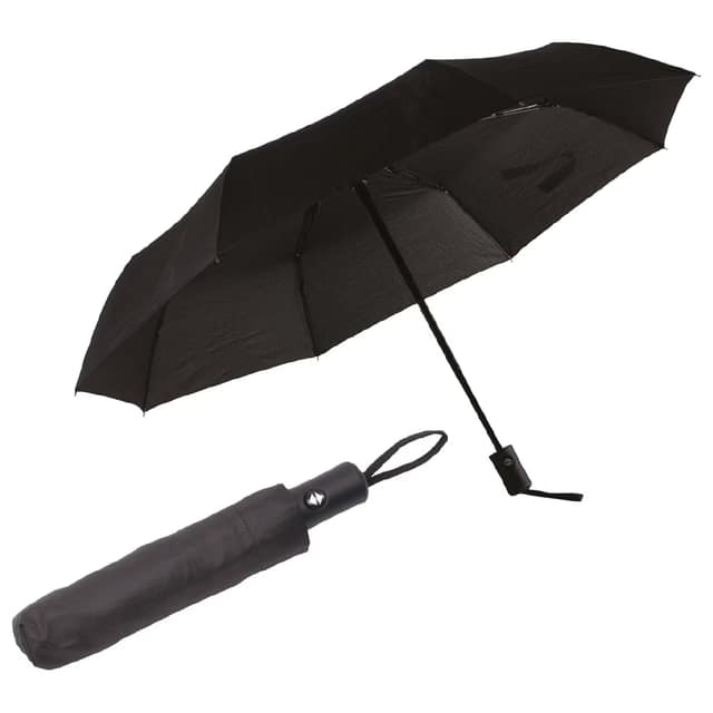 Rubber Saplı Katlanır Şemsiye - Siyah