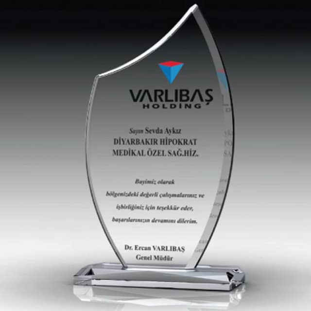 Kristal Plaket - Kristal