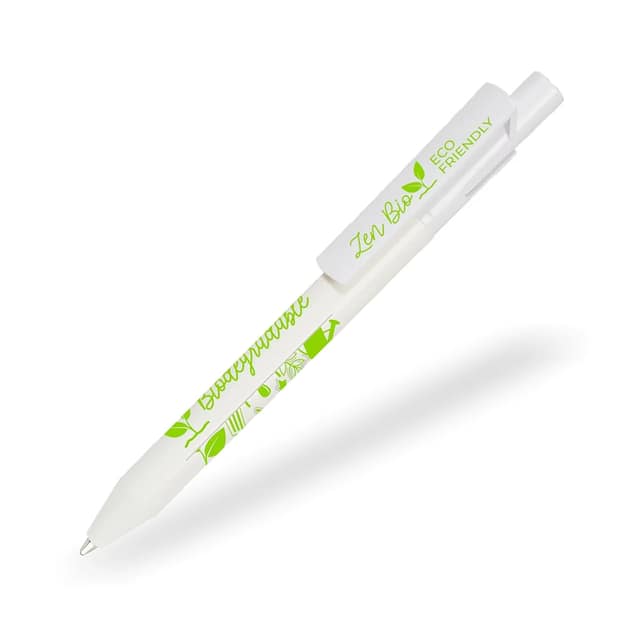 Lecce Pen Basmalı Tükenmez Kalem - Beyaz / 191 MB