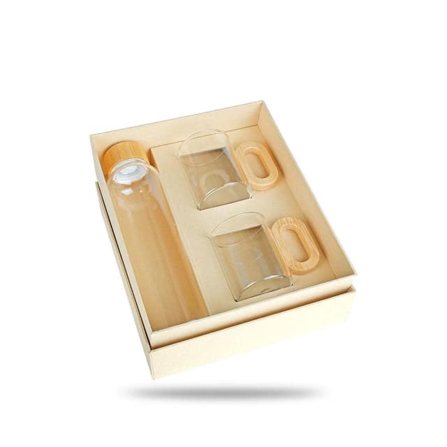Bambu Cam Matara Seti - GRİ