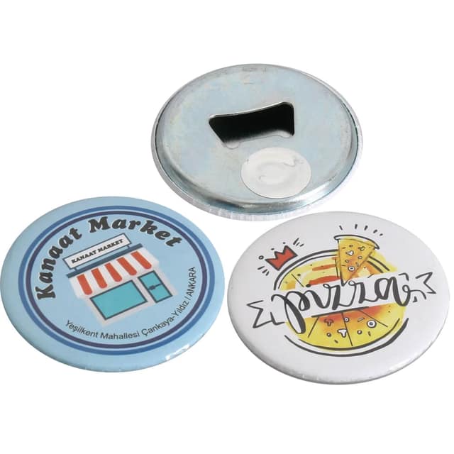 Açacaklı Buton Magnet - 6 x 6 cm