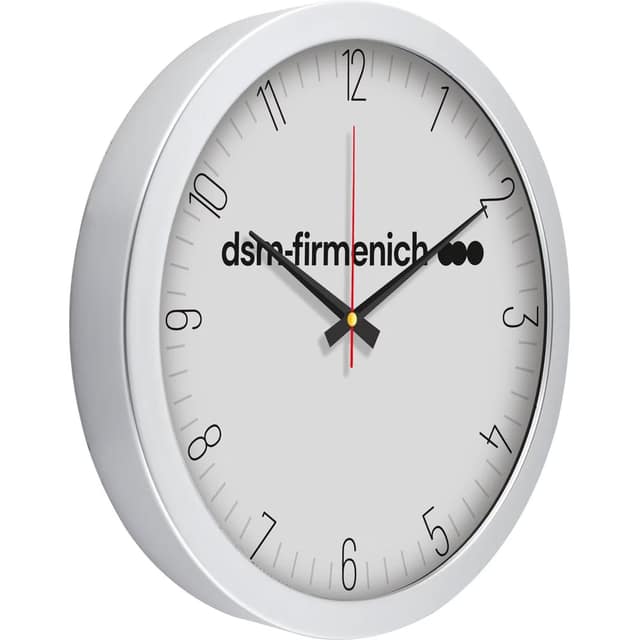 Metalize Duvar Saati - Gümüş / Ø 35 cm