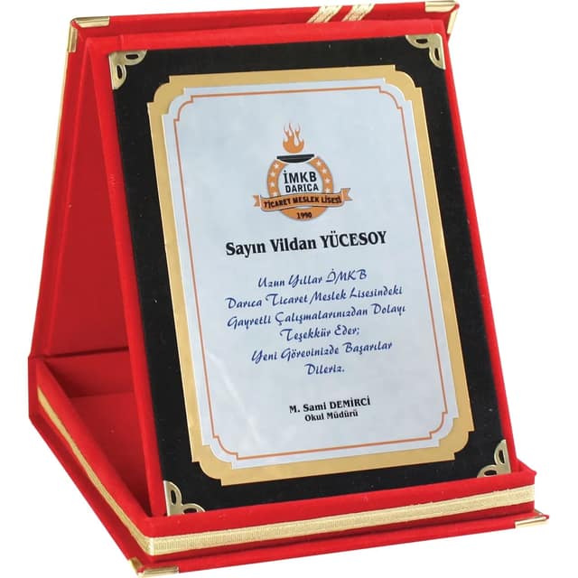 Albüm Plaket - Kırmızı / 12 x 16 cm