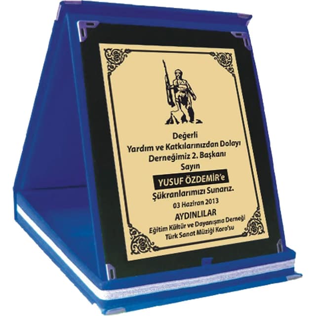 Albüm Plaket - Lacivert / 12 x 16 cm