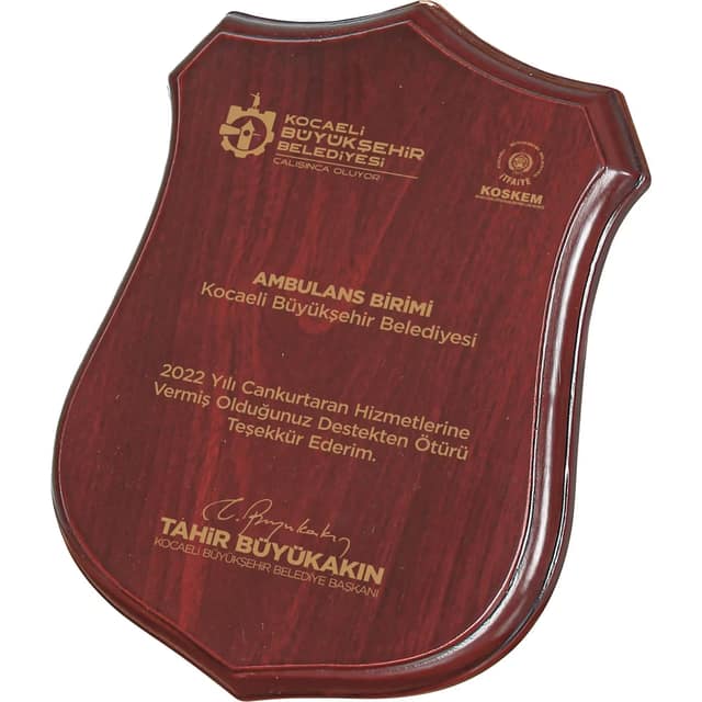 Ahşap Plaket - 20 x 24 cm