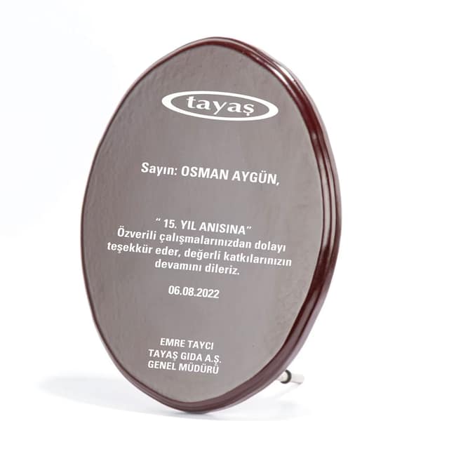 Ahşap Plaket - 23,5 x 18,3 cm