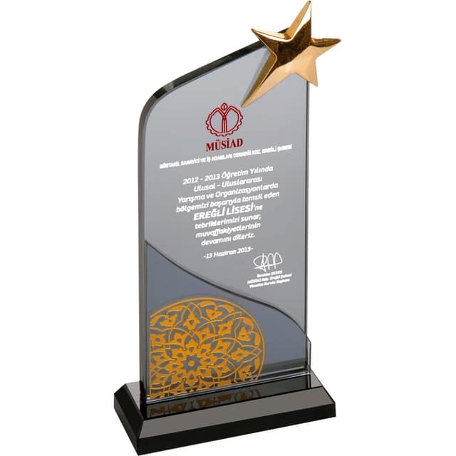 Kristal Plaket - 12 x 26 cm