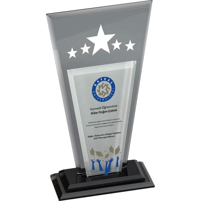 Kristal Plaket - 13 x 25 cm