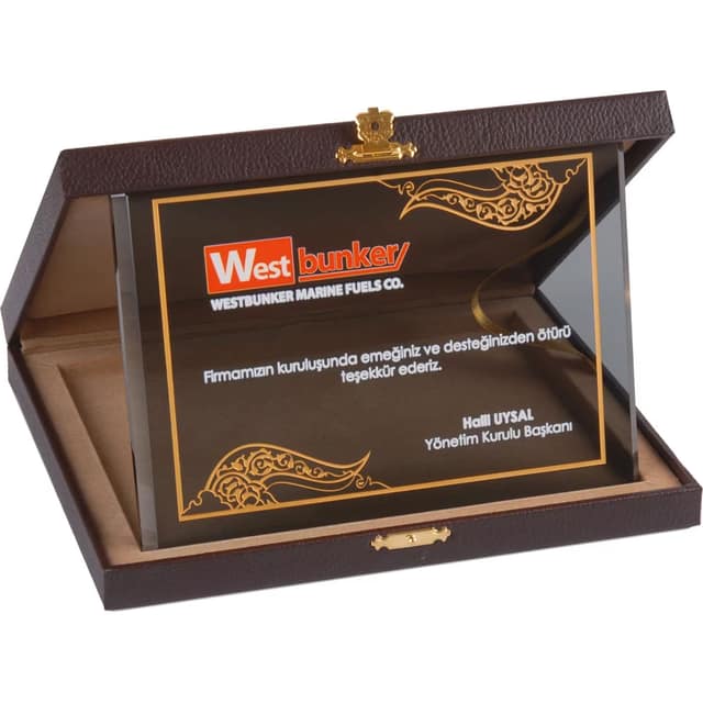 Kutulu Kristal Plaket - 15 x 20 cm