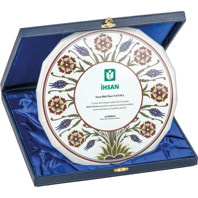 Kutulu Kristal Plaket - 25 x 25 cm