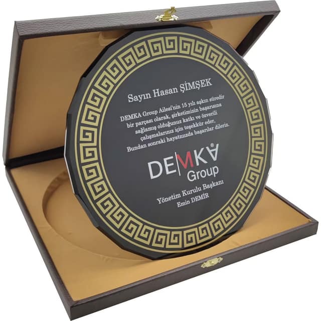 Kutulu Kristal Plaket - 25 x 25 cm