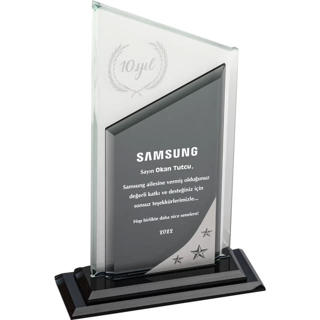 Kristal Plaket - 15 x 25 cm