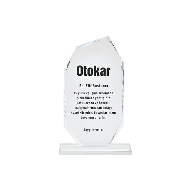 Kristal Plaket - Kristal