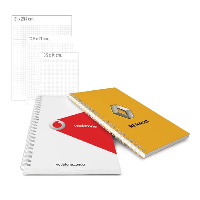 BK-03-1014 Yandan Spiralli Karton Defter - Yandan Spiralli