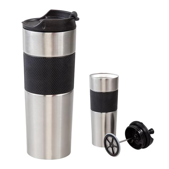 French Press Çelik Termos / 450 ml - Krom / 450 ML