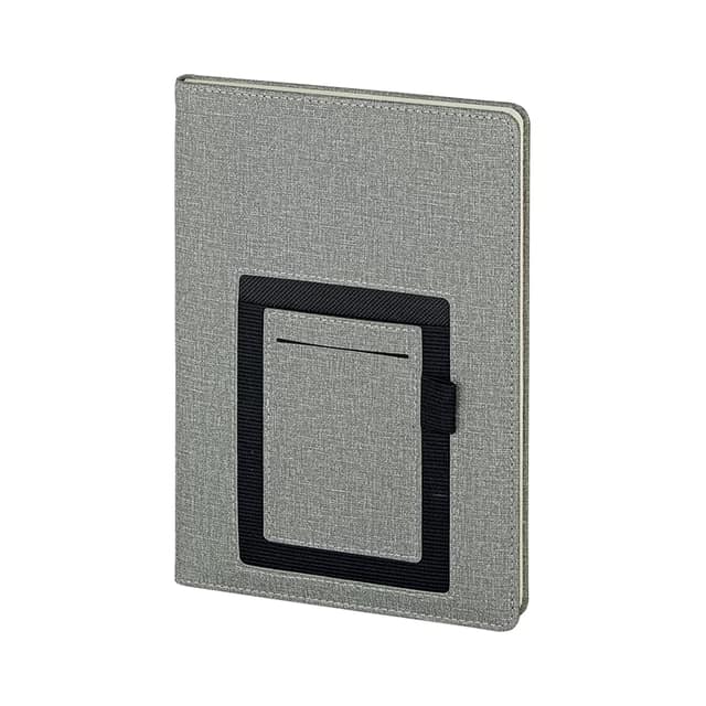 15 x 21 Termo Deri Defter (Ivory Kağıt) - Gri