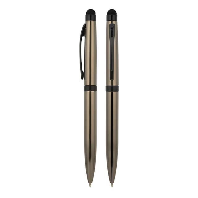 Metal Tükenmez Touchpen Kalem - Füme