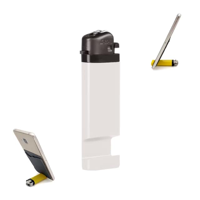 PHL-365 Telefon Standlı Taşlı Sibopsuz Çakmak - Beyaz