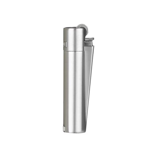 MT-101 Clipper Metal Siboplu Çakmak - Saten-Silver