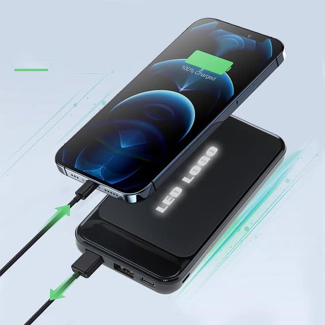 PB-155 10.000 mAh Powerbank - Siyah-Kasa-Beyaz-Led