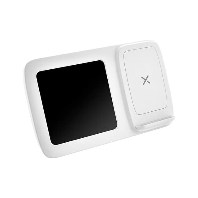 Wireless Şarj Cihazı & Dijital Saat - Beyaz