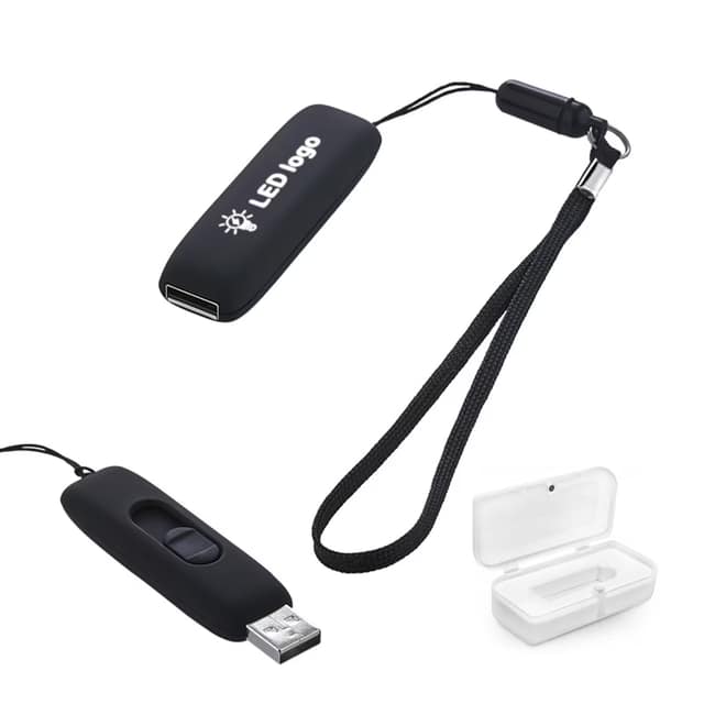 F-203-32 32 GB Işıklı Rubber Usb - Siyah - Beyaz Işık / 32 GB