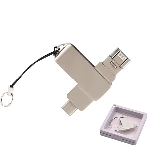 F-202-64 64 GB OTG Usb Bellek - Silver / 64 GB