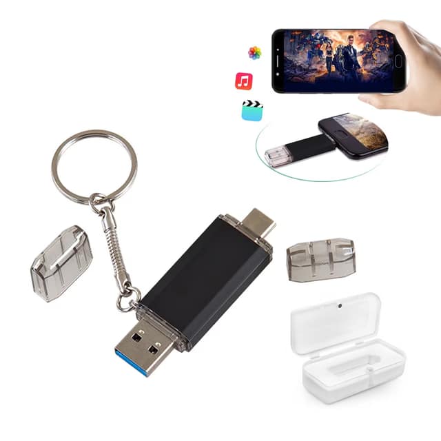 F-154-64 64 GB OTG Usb Bellek - Siyah / 64 GB