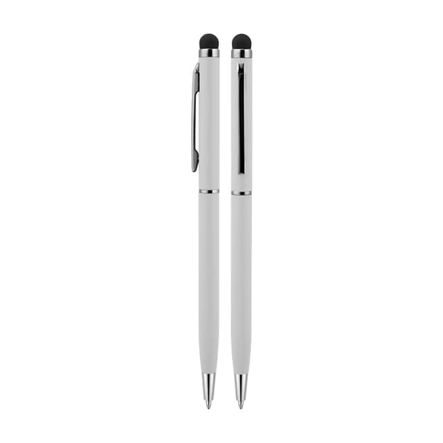 Metal Tükenmez Touchpen Kalem - Beyaz